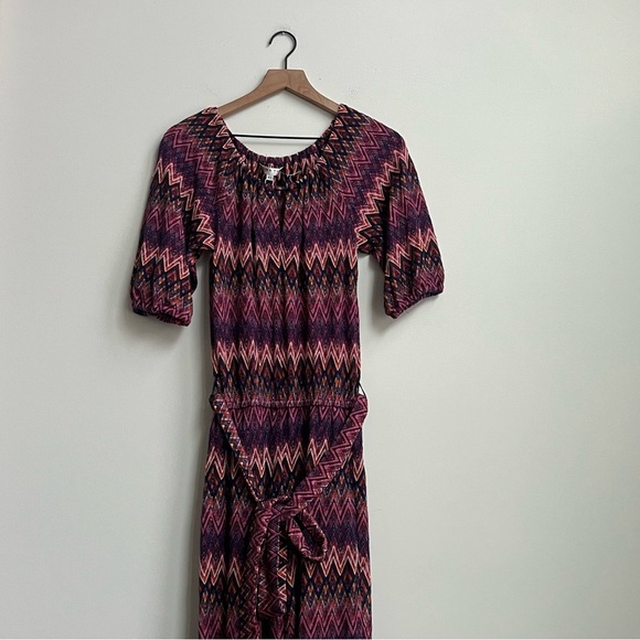 New Trina Turk Jet Set Jungle Exploration Chevron Stripe Drawstring Jumpsuit XS - Picture 6 of 16